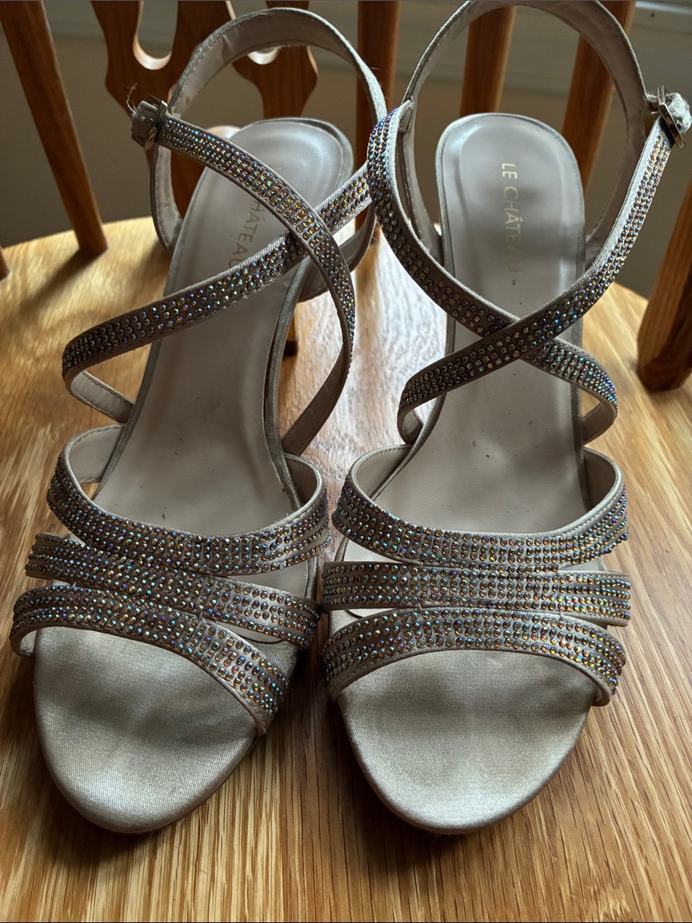 High-heeled shoes for an evening event.